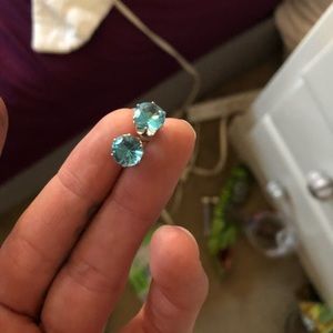 Aquamarine earrings and pendant together